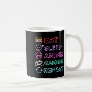 Eat Sleep Anime Gaming Repeat Gamer Men Teen Boy G Coffee Mug