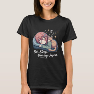 Eat Sleep Anime Gaming Repeat Kawaii Otaku Anime M T-Shirt