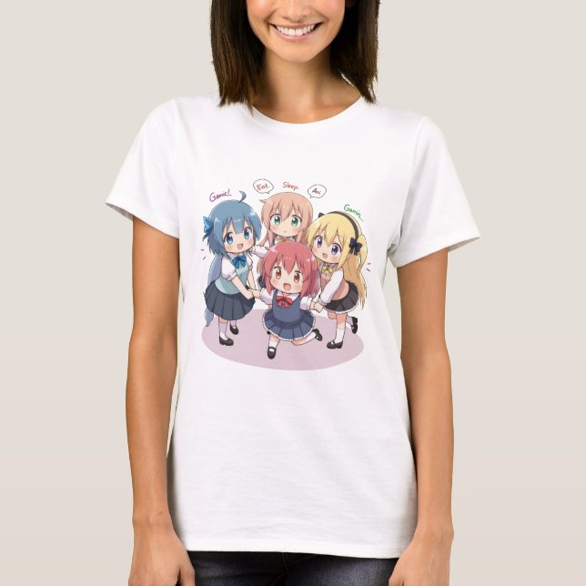 Eat Sleep Anime Gaming Repeat Kawaii Otaku Anime M T-Shirt (Front)