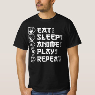 Eat Sleep Anime Play Repeat Otaku Anime Lifestyle T-Shirt
