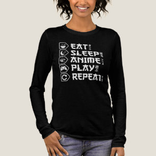 Eat Sleep Anime Play Repeat Otaku Anime Lifestyle Tri-Blend Shirt