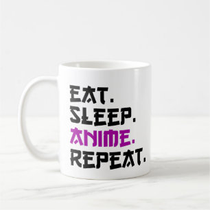 Eat Sleep Anime Repeat Coffee Mug