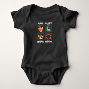 Eat Sleep Anime Repeat Cute   for Anime Lover Baby Bodysuit