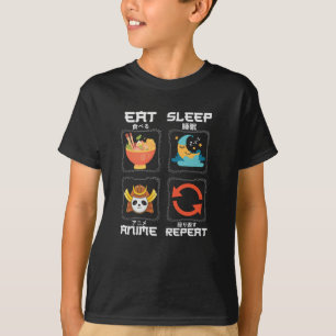 Eat Sleep Anime Repeat Cute for Anime Lover T-Shirt