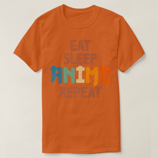 Eat Sleep Anime Repeat, Funny Anime For Men Women, T-Shirt (Design Front)