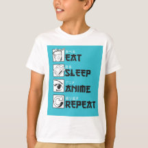 Eat Sleep ANIME Repeat Funny Teen Japanese Geek
