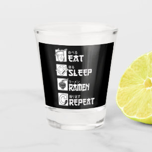 Eat Sleep Anime Repeat Gift Idea Cosplayer Shot Glass