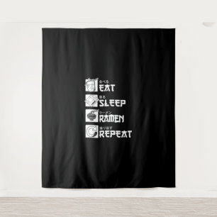 Eat Sleep Anime Repeat Gift Idea Cosplayer Tapestry
