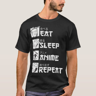 Eat Sleep Anime Repeat Manga Shirts Men Women