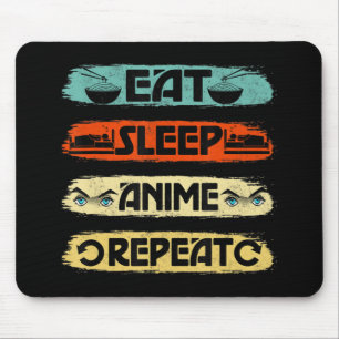 Eat Sleep Anime Repeat Ramen Kawaii Japanese Manga Mouse Pad