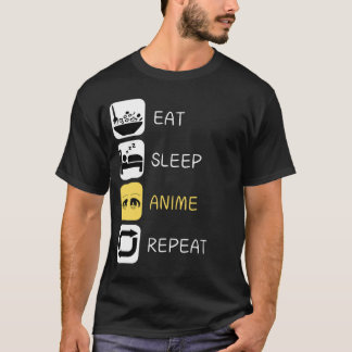 Eat Sleep Anime Repeat T-Shirt