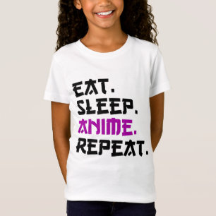 Eat Sleep Anime Repeat   T-Shirt