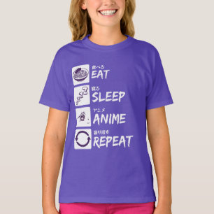 EAT SLEEP ANIME REPEAT T-Shirt