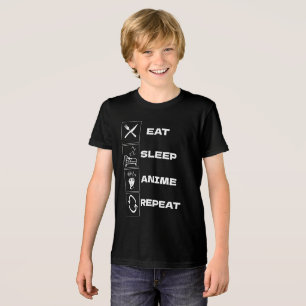 Eat sleep anime repeat Tri-Blend shirt