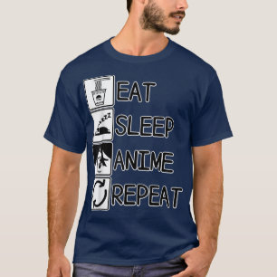 Eat Sleep Anime RepeatAnime, Manga, Ramen LoverGif T-Shirt