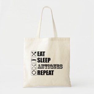 Eat. Sleep. Antiques. Repeat Tote Bag