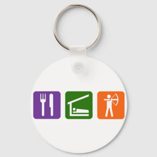 Eat Sleep Archery! Key Ring