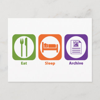 Eat Sleep Archive Postcard