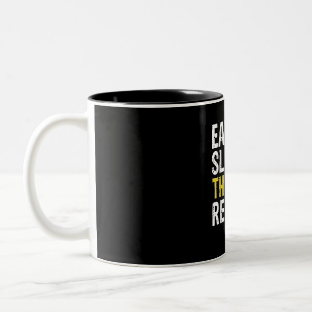 Eat Sleep Atre Repeat Actor Gift Two-Tone Coffee Mug (Left)