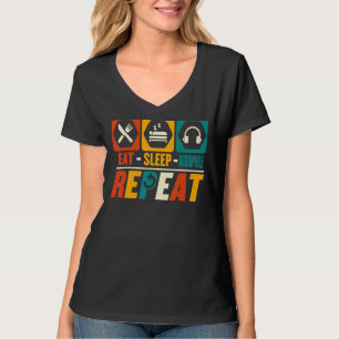 Eat Sleep Audiophile Repeat Music T-Shirt
