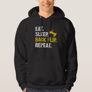 Eat Sleep Backflip Repeat  Acrobatic Gymnastics Co Hoodie