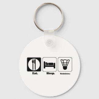 eat sleep badminton key ring