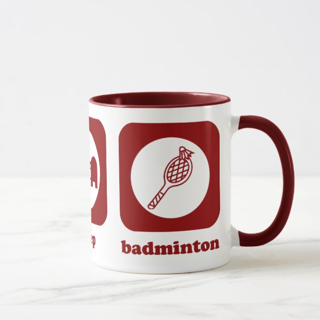 Eat. Sleep. Badminton. Mug (Right)