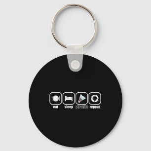 Eat, Sleep, Badminton, Repeat - Funny Badminton Pl Key Ring