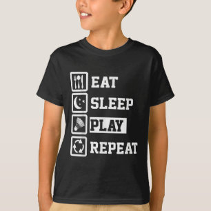 Eat Sleep Badminton Repeat Funny Badminton Player T-Shirt