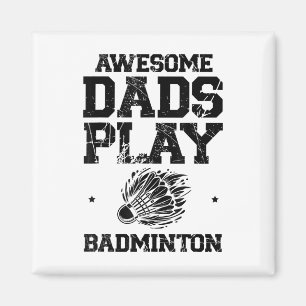 Eat Sleep Badminton Repeat Shuttle Racket Magnet