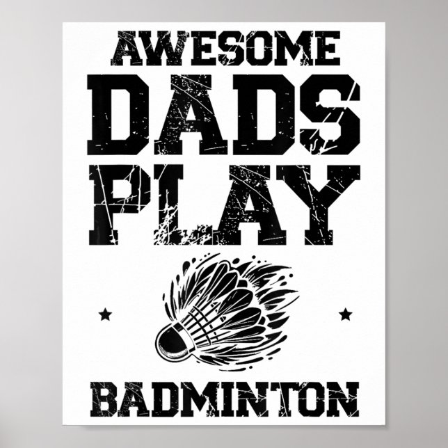 Eat Sleep Badminton Repeat Shuttle Racket  Poster (Front)