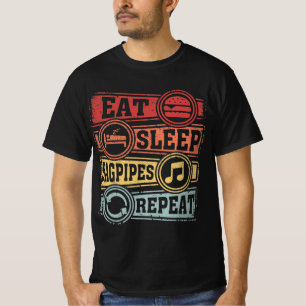 Eat Sleep Bagpipes Repeat T-Shirt