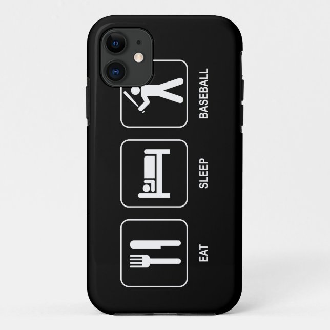 Eat Sleep Baseball Case-Mate iPhone Case (Back)