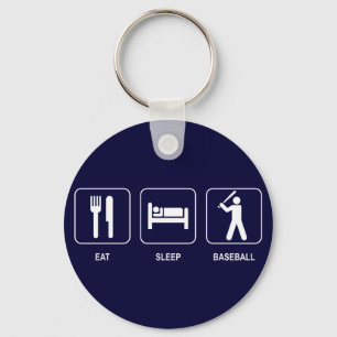 Eat Sleep Baseball Keychain