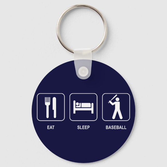 Eat Sleep Baseball Keychain (Front)
