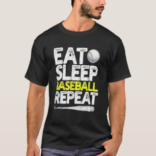 Eat Sleep Baseball Repeat Catcher Pitcher Baseball T-Shirt