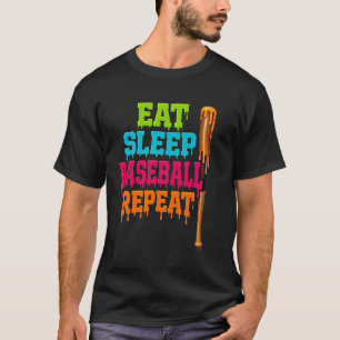 Eat Sleep Baseball Repeat Drip T-Shirt
