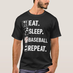 Eat Sleep Baseball Repeat Funny Baseball Player Co T-Shirt