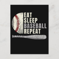 Eat Sleep Baseball Repeat Funny Baseball Player 