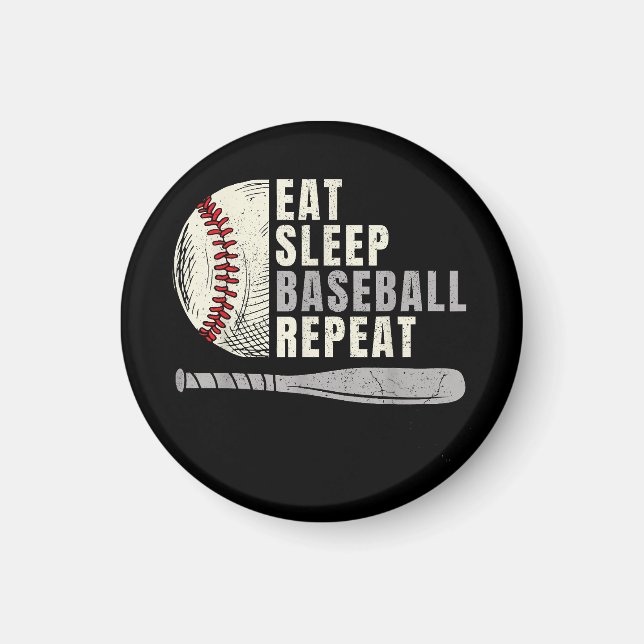 Eat Sleep Baseball Repeat Funny Baseball Player  Magnet (Front)