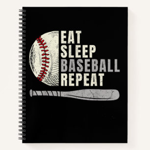 Eat Sleep Baseball Repeat Funny Baseball Player  Notebook