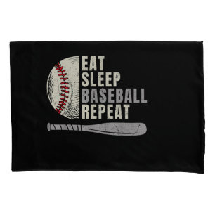 Eat Sleep Baseball Repeat Funny Baseball Player Pillowcase