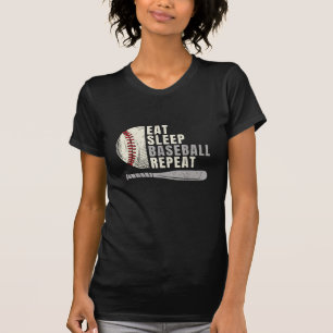 Eat Sleep Baseball Repeat Funny Baseball Player T-Shirt