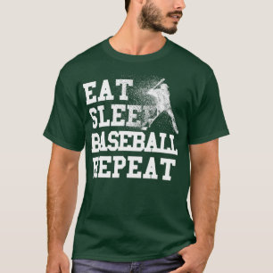 Eat Sleep Baseball Repeat Funny Vintage Baseball B T-Shirt