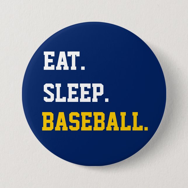 Eat Sleep Baseball Sleutelhanger 7.5 Cm Round Badge (Front)
