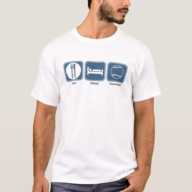 eat sleep baseball T-Shirt (Front)