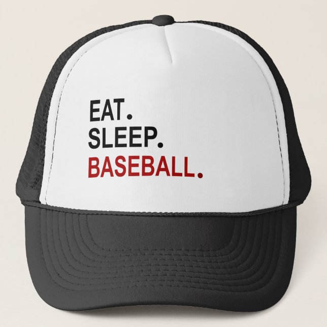 Eat Sleep Baseball Trucker Hat (Front)