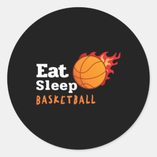 Eat Sleep Basketball  Classic Round Sticker