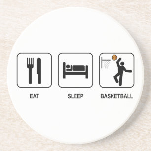 Eat Sleep Basketball Coaster