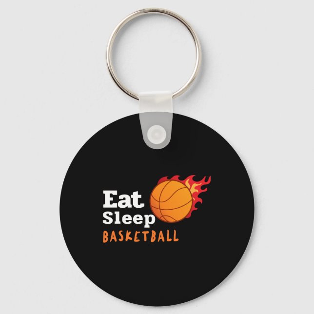Eat Sleep Basketball  Key Ring (Front)
